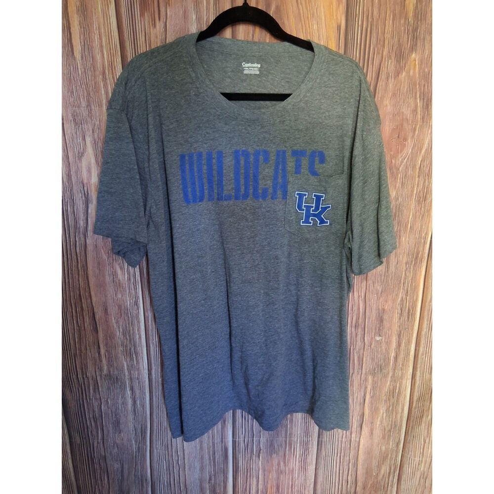 University of kentucky wildcats 2xl gray pocket tee shirt game day fit